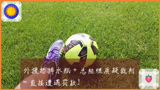 外援怒摔水瓶 + 总经理质疑裁判 = 直接遭遇罚款！